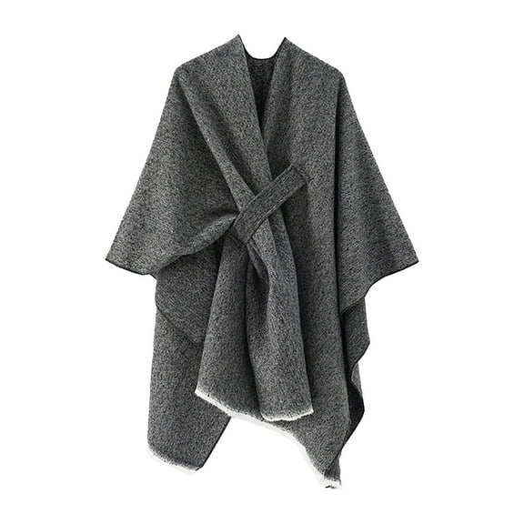 Womens Large Front Poncho Sweater Wrap Topper Knitted Elegant Shawls Cape Shawl Wraps for Women with Sleeves And Pockets Shawl Scarf for Women Arm Holes Womens Wraps And Shawls Dressy Light Blanket