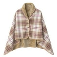 thumbnail image 1 of Womens Large Front Poncho Sweater Wrap Topper Knitted Elegant Shawls Cape for Fall Winter, 1 of 2