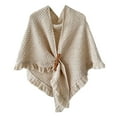 thumbnail image 1 of Womens Large Front Poncho Sweater Wrap Topper Knitted Elegant Shawls Cape, 1 of 3