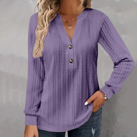 Womens Large Loose Solid V Neck Casual Loose V Neck Top T Shirt Womens Turtle Neck Long Sleeve Tops Womens Workout Tops Loose Fit Loose Fit Athletic Tops for Women Pack of Long Sleeve T Shirt Women