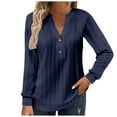 thumbnail image 1 of Womens Large Loose Solid V Neck Casual Loose V Neck Top T Shirt, 1 of 2