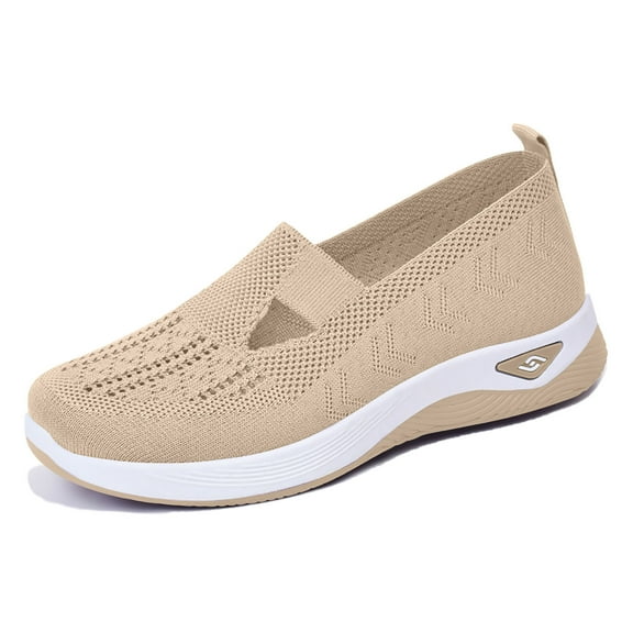Womens Large Size Casual Mesh Slip On Shoes Soft Sole Breathable Fashion Sandals for Summer Indoor Outdoor Comfortable Non Slip Daily Wear