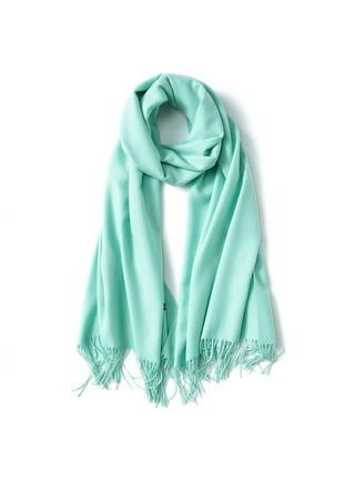 Women Scarf Pashmina Shawls and Wraps for Evening Dresses, Winter Fashion  Soft Warm Long Large Scarves, Lightweight Silk Solid Colors Capes for Ladies  Green 