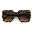 thumbnail image 1 of Womens Large Squared Rectangle Cat Eye Designer Fashion Plastic Sunglasses Tortoise - Brown, 1 of 8