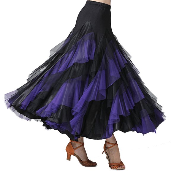 Womens Large Swing Half Skirt Lace Dance Skirt Ballroom Practice Skirt Performance Skirt Yoga Skirt Womens Skirts Knee Length Teal Skirt Ruffle Skirt Women Midi Skirt with Slit Pencil Skirts for Women