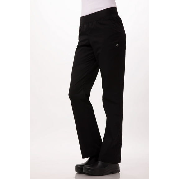 Chef Works Womens Lightweight Slim Chef Pants (PBN01WBLKL)