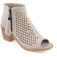 thumbnail image 1 of Womens Laser Cut Faux Leather Tassle Booties, 1 of 7