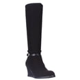 thumbnail image 1 of Womens Lauren Ralph Lauren Tula Knee-High Wedge Boots, Black, 1 of 6