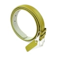 thumbnail image 1 of Womens Leather Belt - Solid Color Basic Pu Bonded Leather Dress Belt - Silver Polished Belt Buckle by Belle Donne - Olive Large, 1 of 3