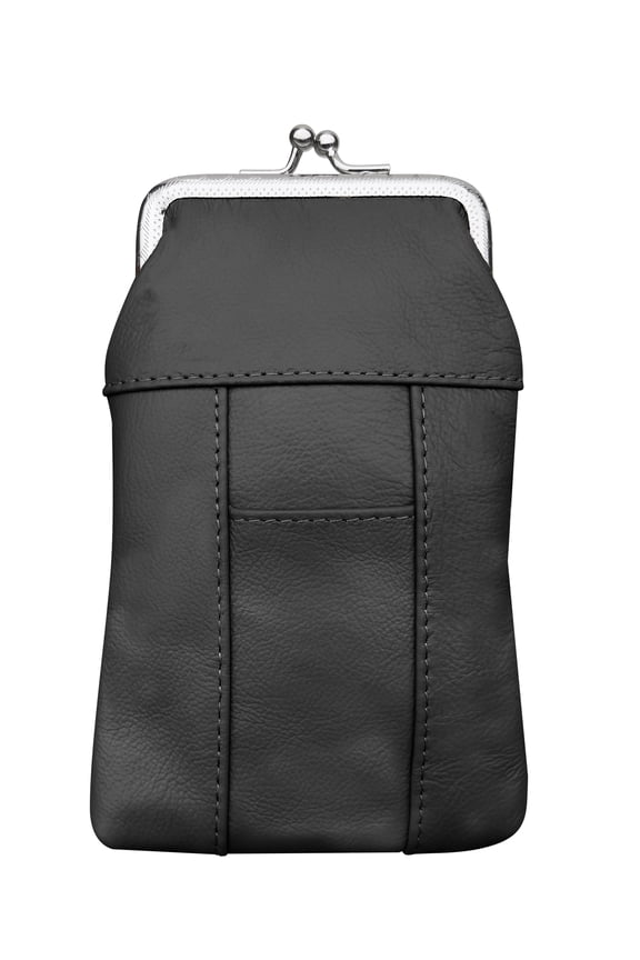 Womens Leather Cigarette Case and Lighter Holder (Black) by Improving Lifestyles