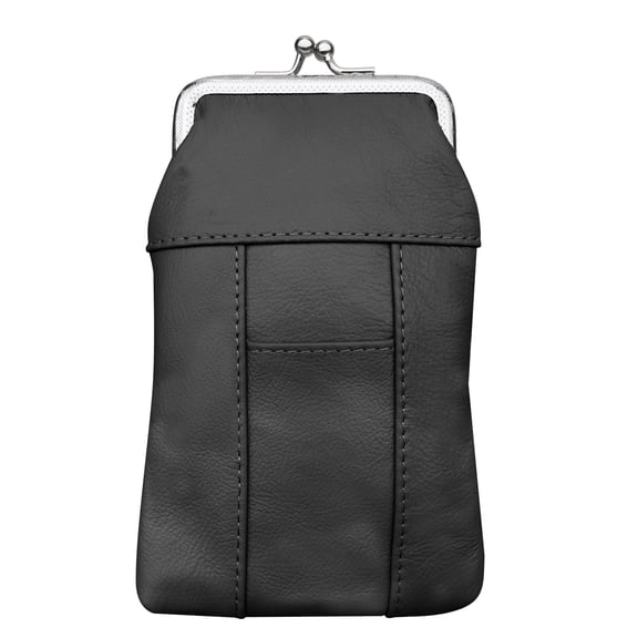 Womens Leather Cigarette Case and Lighter Holder (Black) by Improving Lifestyles