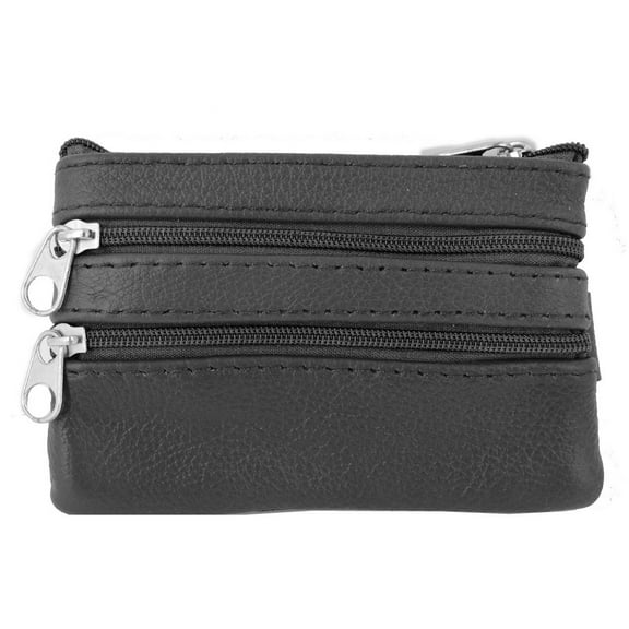 Womens Leather Coin Purse Pouch with Pockets -Handcrafted Genuine Cowhide