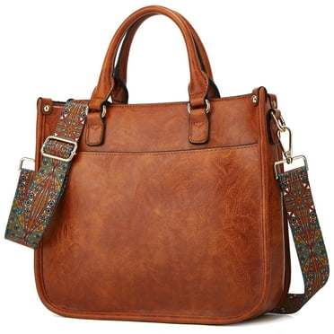 ABLEGRID Womens Leather Crossbody Purses and Handbags Top Handle Satchel Bags Tote Bags Tote Purses for Women