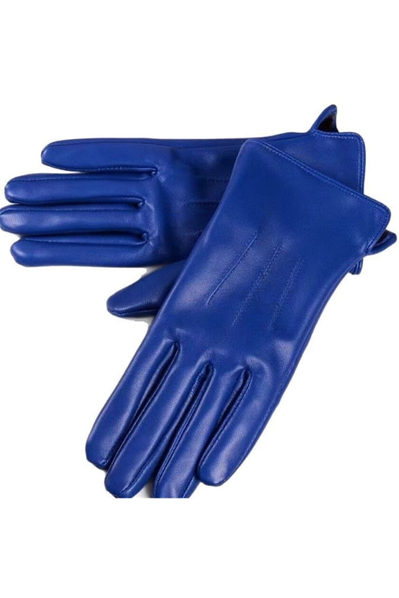 Womens Leather Gloves Driving Touchscreen Warm Texting Winter Knitted Liner Leather Costume Gloves