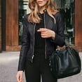 thumbnail image 1 of FAVIPT 2024 Womens Leather Jackets,Women's Faux Leather Short Jacket Zip Up Moto Biker Slim Fit Jackets Coat Lightweight Bolero Outwear, 1 of 7