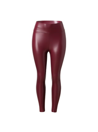 Leather Leggings Pants for Women High Waisted Pleather Pants