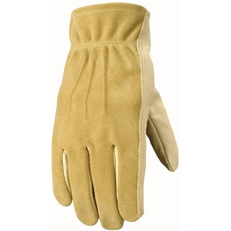 Women's Leather Work and Garden Gloves, Heavy Duty Grain Cowhide, Small Wells Lamont 1124S