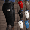 thumbnail image 1 of Womens Leggings High Waist Stretch Comfort Riding Pants with Pockets Fit Workout Tummy Control Equestrian Womens Tights, 1 of 6