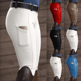 thumbnail image 1 of Womens Leggings High Waist Stretch Comfort Riding Pants with Pockets Fit Workout Tummy Control Equestrian Womens Tights, 1 of 6