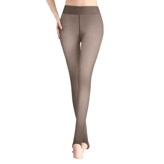 Womens Leggings High Waisted Sheer Footed Lined Tights Effect Thick Leggings Soft Slim Fit Stretchy Pants Full Length Women Yoga Pants