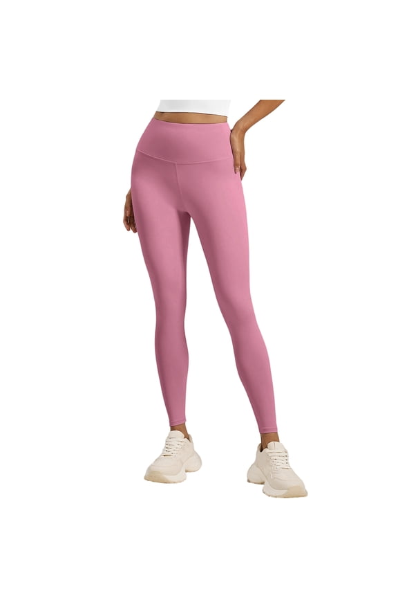 Womens Leggings High Waisted Tummy Control Yoga Pants Butt Lifting Gym Workout Sweatpants Light pink XL