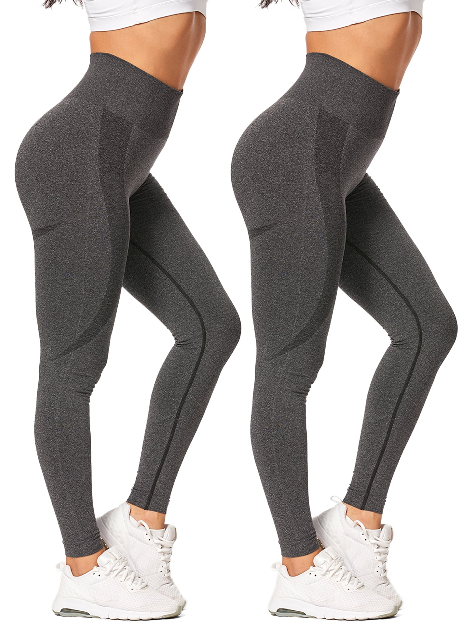 Womens Leggings-No See-Through High Waisted Tummy Control Yoga Pants  Workout Running Legging - Plus Size
