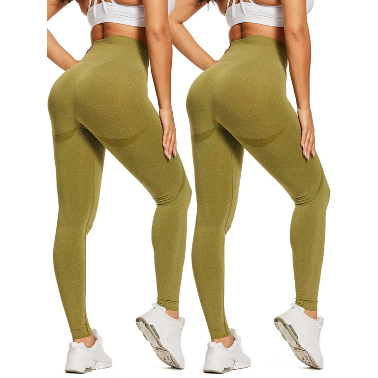 Womens Leggings-No See-Through High Waisted Tummy Control Yoga Pants  Workout Running Legging - Plus Size