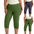 thumbnail image 1 of Womens Leggings Plus Sizes High Waisted Activewear Pants Stretchy Sports Athletic Capri Compression Leggings, 1 of 5