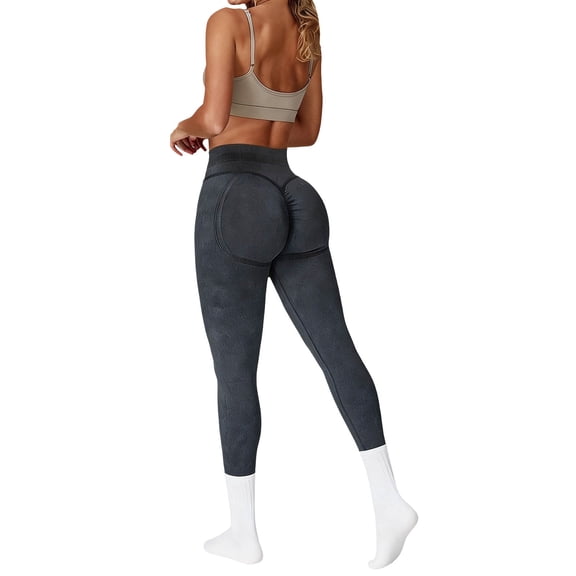 Womens Leggings, Prolriy Women's Booty Lifting Compression Leggings with Scrunch Butt Design Yoga Pants Women Black L