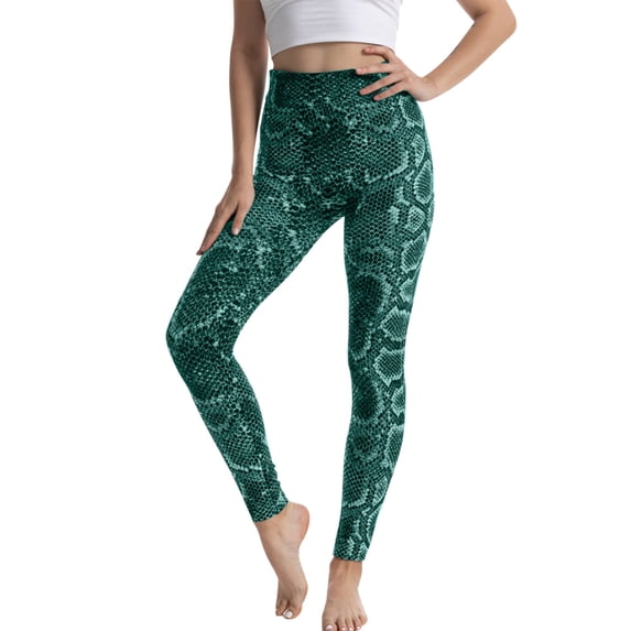 Womens Leggings Snake Print High Waist Buttery Soft Jogger Holiday Casual Lounge Yoga Pants
