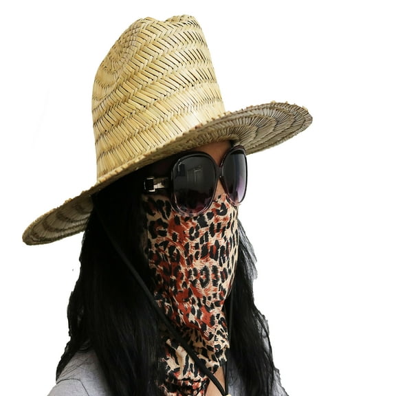 Womens Leopard Neck Gaiter Face Bandana Unisex Covering Bandana Seamless Multifunctional Headwrap Balaclava