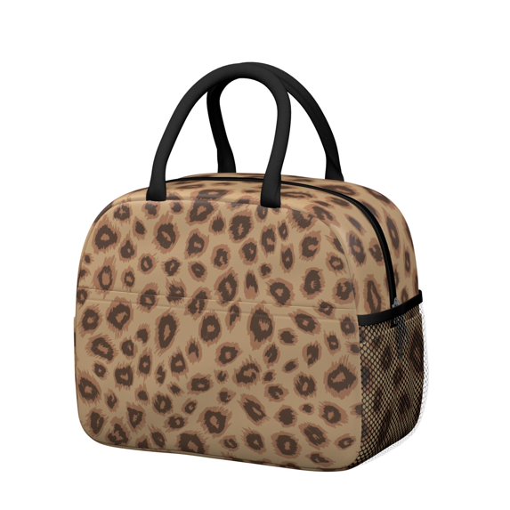 Womens Leopard Pattern Lunch Box for Work,Insulated Lunch Bag for Women,Loncheras Para Mujer,Leakproof Adult Lunch Bag for Work,Beach,Travel,Picnic,Camping