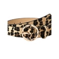thumbnail image 1 of Womens Leopard Print Belt for Jeans PU Leather Belt with Alloy Buckle, 1 of 4