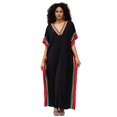 thumbnail image 1 of Womens Leopard Print Kaftan Dress V Neck Batwing Sleeve Loose Maxi Long Boho Caftan for Beach Vacation Party, 1 of 9