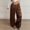 thumbnail image 1 of Womens Leopard Print Pants Wide Leg Lounge Sweatpants Elastic Waist Casual Trousers with Pockets, 1 of 8