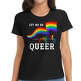 thumbnail image 1 of Womens Let Me Be Perfectly Queer LGBT T-Shirt Black 2X-Large, 1 of 5