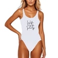 thumbnail image 1 of One Piece Swimsuit Women Tummy Control Swimsuits for Women Fashion Letter Printed Swimwear Sexy Bikini Swimwear Bath Sleeveless Backless Swimsuit, 1 of 4