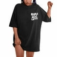 thumbnail image 1 of Womens Letter Print Shirts Summer Short Sleeve Graphic Tee Vintage Loose Oversized Tops for Teen Girls Junior, 1 of 5
