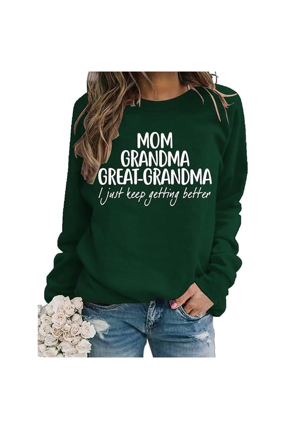 Womens Letter Print Sweatshirt Oversize Sweatshirts Crewneck Long Sleeve Pullover Top Hooded Zip up Jacket Women Knit Sweater Pants Set Cute Long Sleeve Dresses with Matching Cardigan Women Active