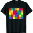 thumbnail image 1 of Womens Lgbt Disco Floor Rainbow Pride Graphic T-Shirt Black X-Large, 1 of 5
