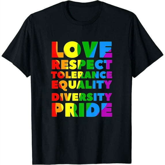 Womens Lgbt Pride Respect Equality Love Tolerance Pride Lgbtq Premium T-Shirt White 4X-Large
