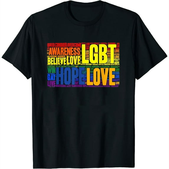 Womens Lgbt Pride Shirts - Gay Pride Rainbow Love T-Shirt White Large