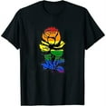 thumbnail image 1 of Womens Lgbtq Pride Love Queer Homosexual Themed Rainbow T-Shirt White 3X-Large, 1 of 5