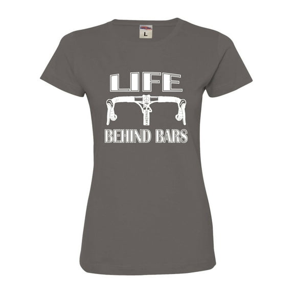 Womens Life Behind Bars Funny Bike Bicycle Funny Deluxe Soft T-Shirt