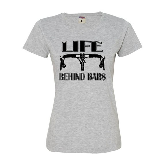 Womens Life Behind Bars Funny Bike Bicycle Funny Deluxe Soft T-Shirt