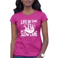 thumbnail image 1 of Womens Life In The Slow Lane Sloth Lovers T-Shirt, 1 of 1