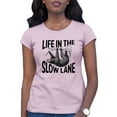 thumbnail image 1 of Womens Life In The Slow Lane Sloth Lovers T-Shirt, 1 of 1