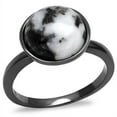 thumbnail image 1 of Womens Light Black Ring Anillo Para Mujer Stainless Steel Ring with Semi-Precious Hematite in Multi Color Aayla, 1 of 4