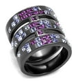 thumbnail image 1 of Womens Light Black Ring Anillo Para Mujer 316L Stainless Steel Ring with Top Grade Crystal in Multi Color Jovanna, 1 of 4