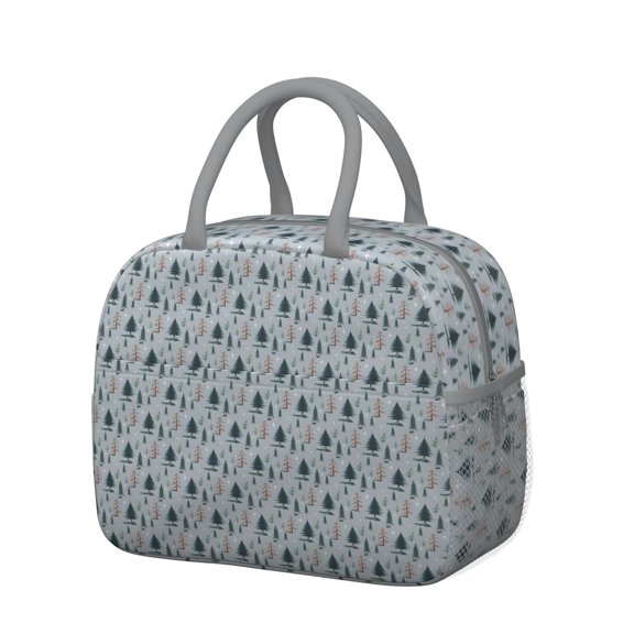 Womens Light Blue Christmas Tree Pattern Lunch Box for Work,Insulated Lunch Bag for Women,Loncheras Para Mujer,Leakproof Adult Lunch Bag for Work,Beach,Travel,Picnic,Camping